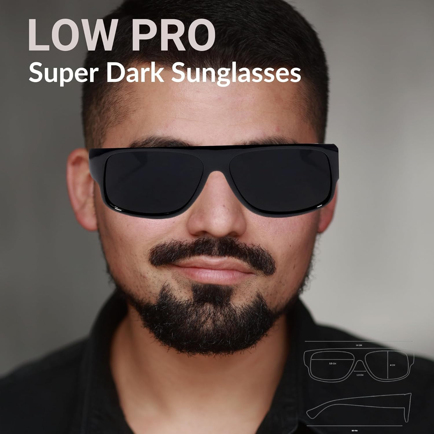 Super Dark Sunglasses 100% UV Protection Category 4 Flat Top OG Eazy E Shades