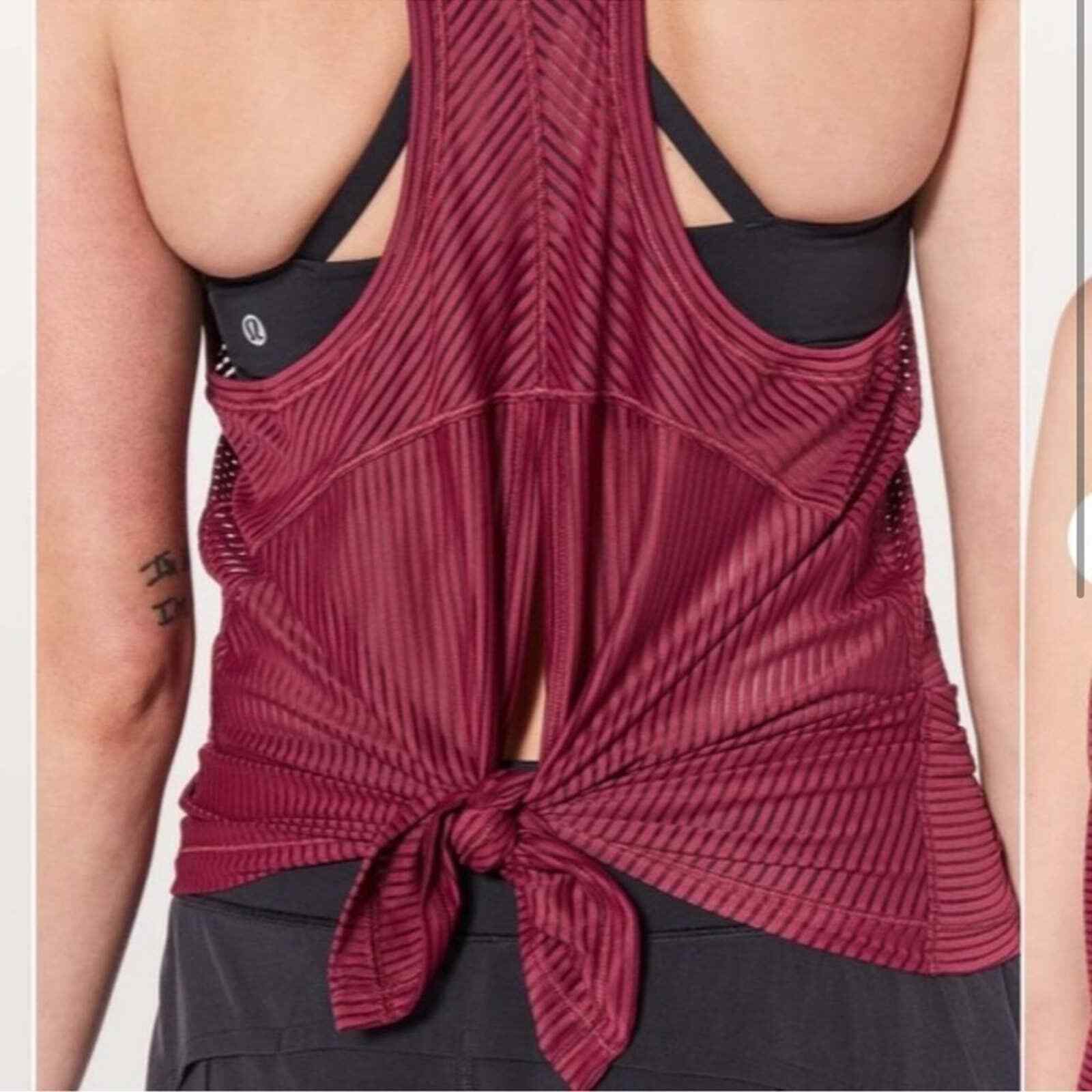 Lululemon Miles Ahead Tank Ruby Wine Red 4
