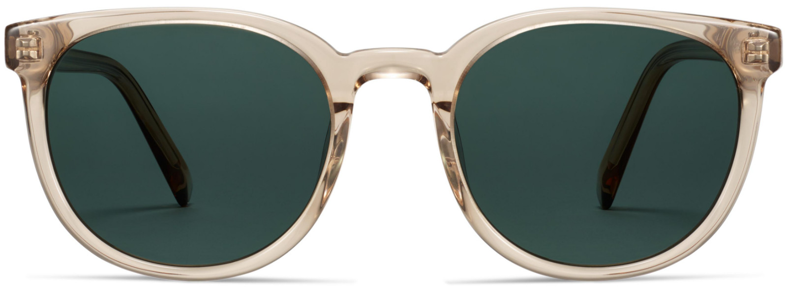 Warby Parker GILLIAN Round Sunglasses NUTMEG CRYSTAL Green Lens 52-20-145 mm NWT