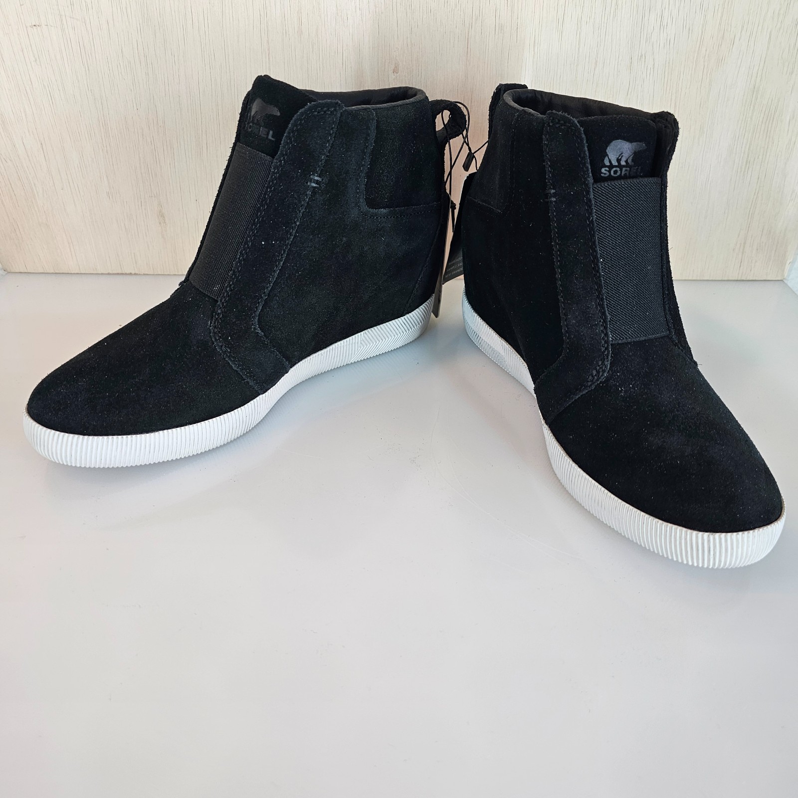 SOREL Out N About Wedge Boots Shoes for Women 10 M BLACK New