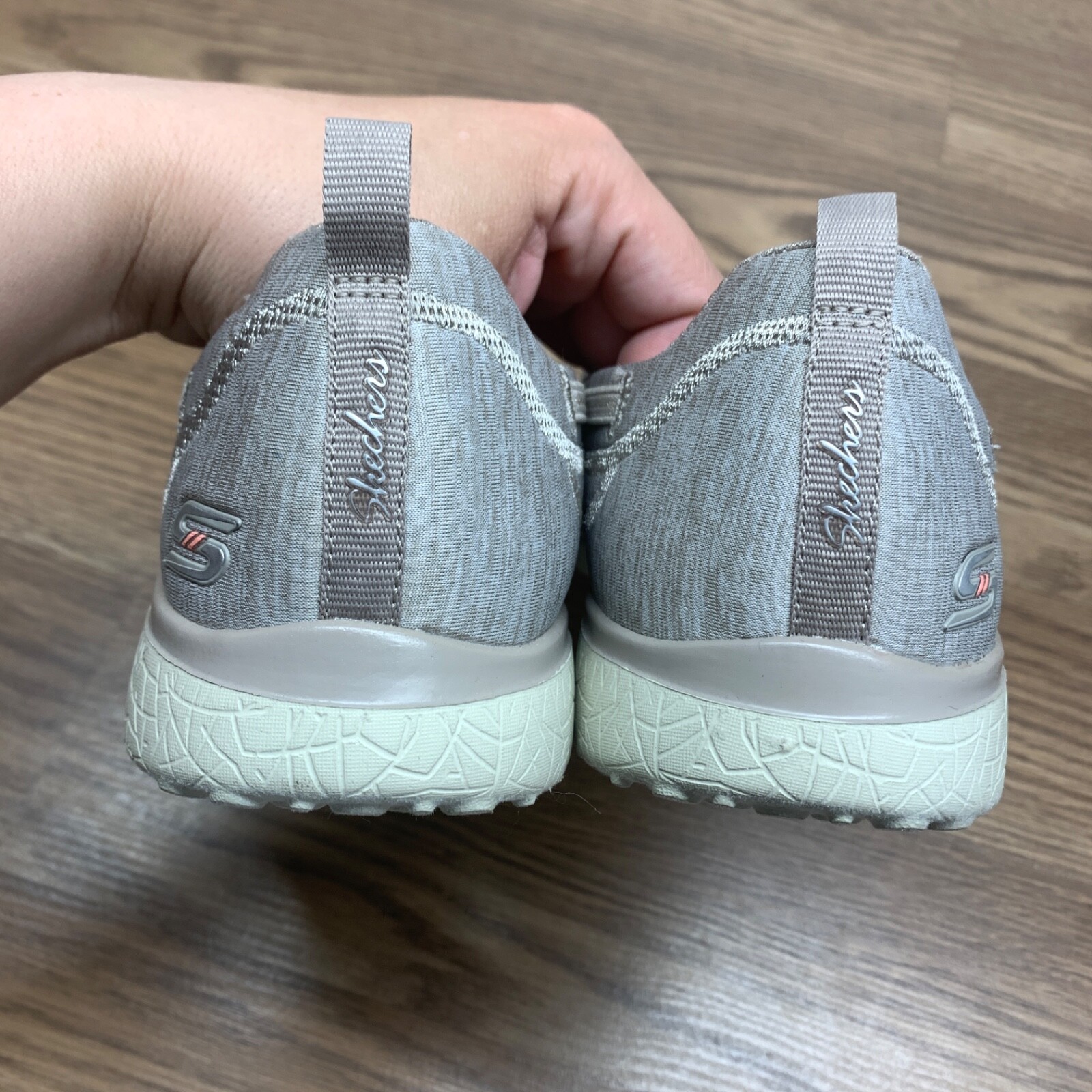Skechers Shoes Womens 10 Microburst Topnotch Slip On Sneakers taupe Flats 23317