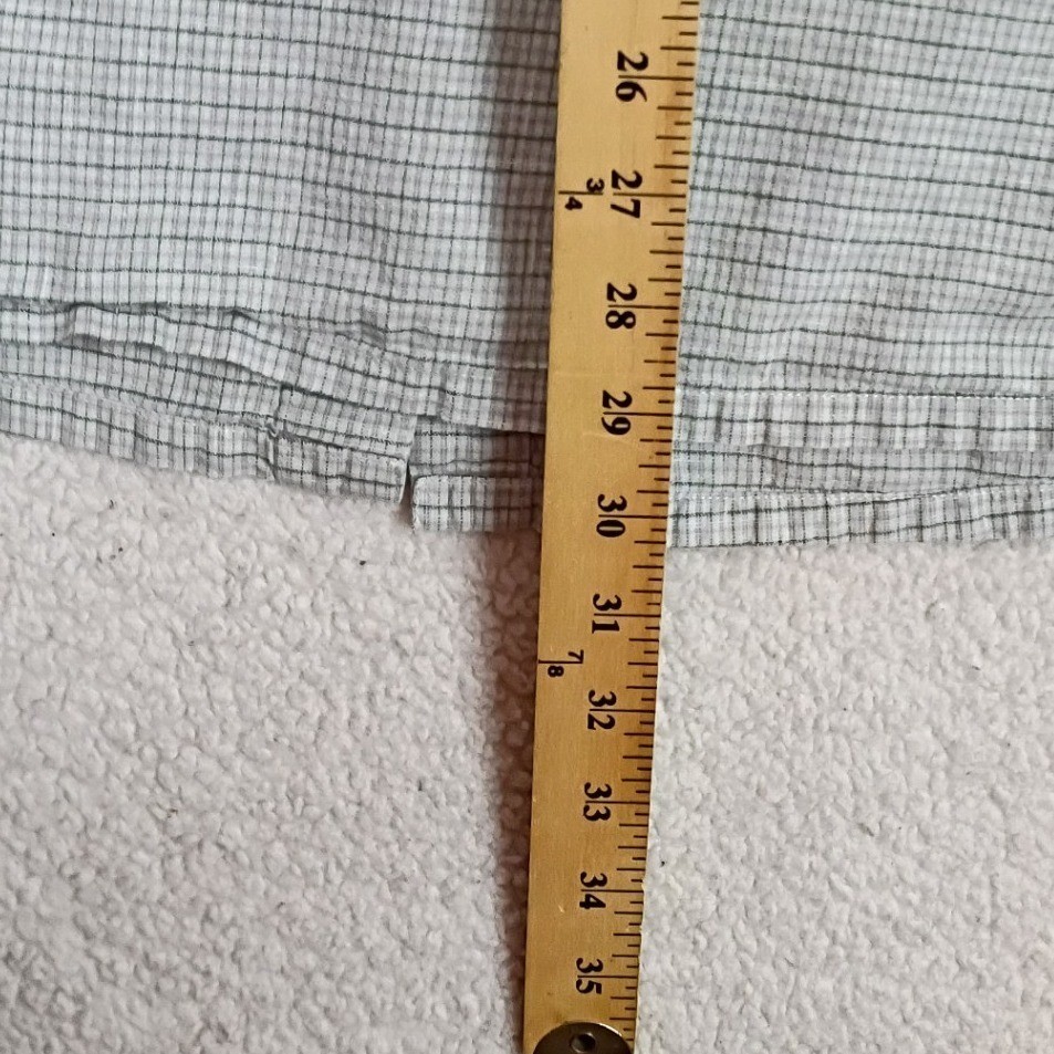 Patagonia Worn Wear Shirt Mens XL Grey Hemp Organic Cotton Grid Short Sleeve