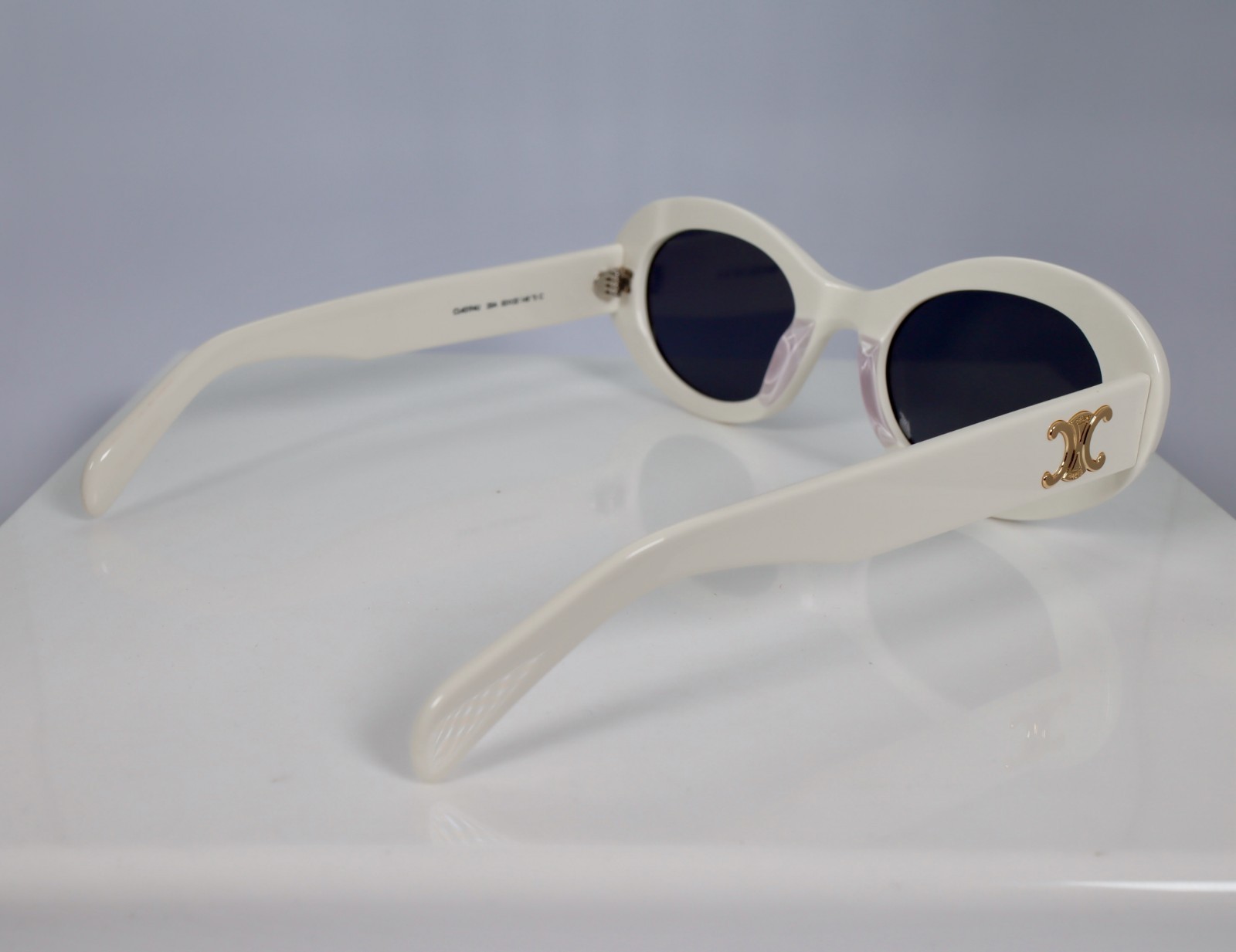 Celine CL40194U 25A 52mm Round White Sunglasses with Grey Lens
