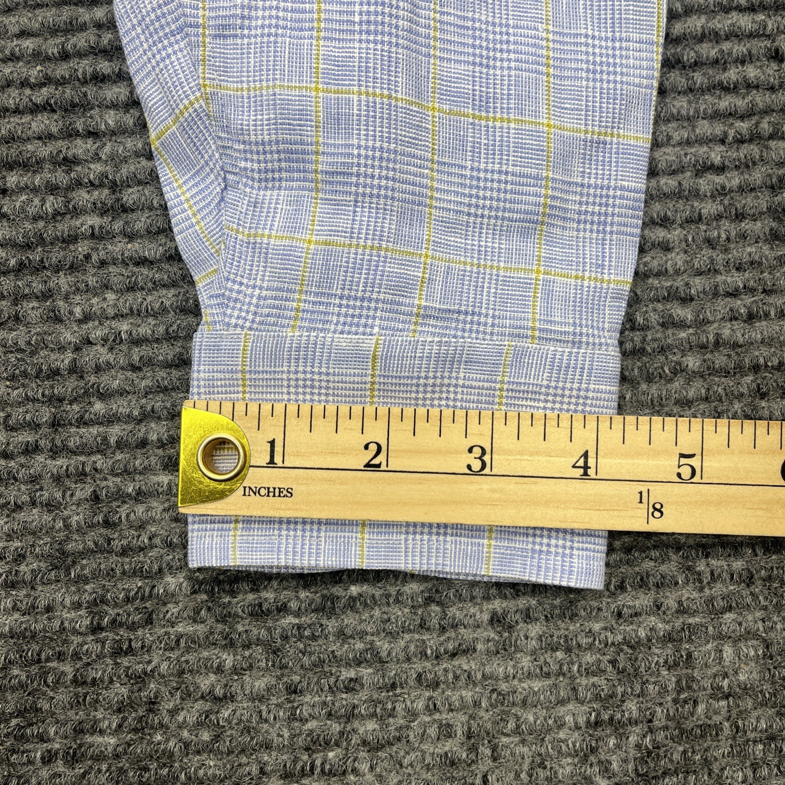 Lands End Baird McNutt Irish Linen Button Up Shirt M Mens Tailored Fit 15 – 15.5