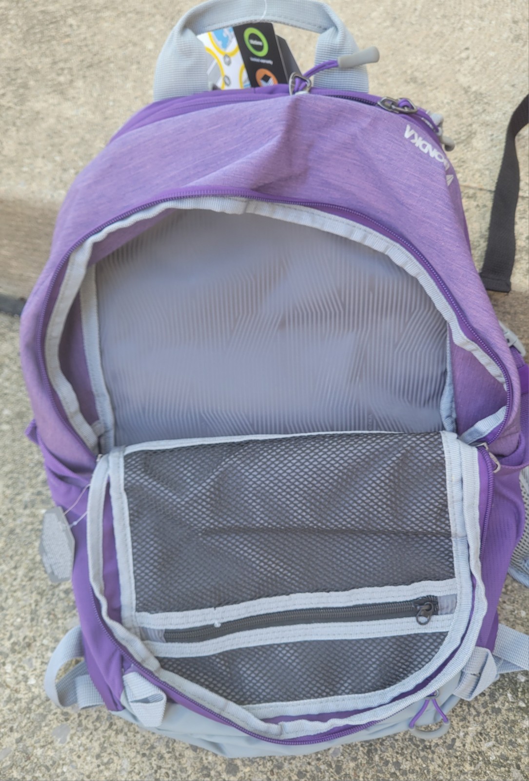 Backpack 19″ Padded Large Sports Outdoor School Bondka Bookbag Purple Chill NEW