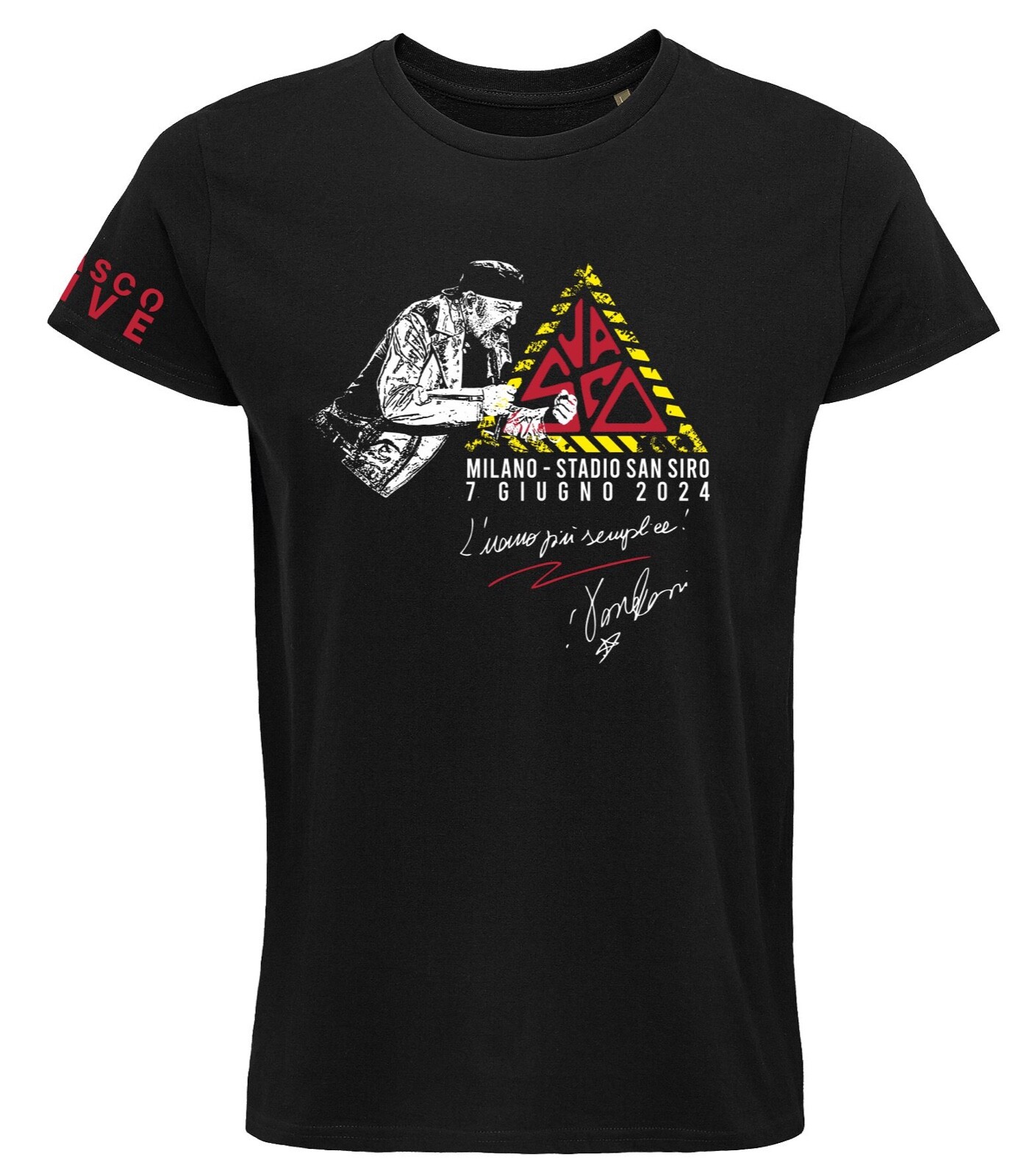 VASCO ROSSI Vasco Live Concert 2024 T-Shirt With Date Rock Music Event