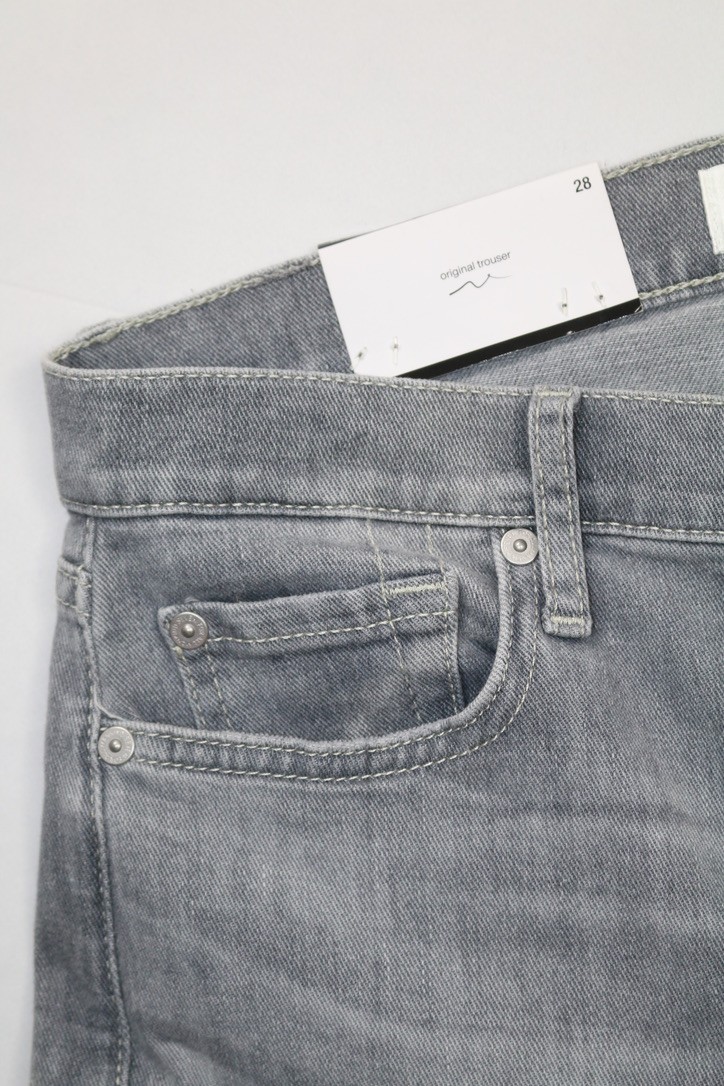 7 For All Mankind Women’s Dojo Original Light Wash Flared Distressed Jeans