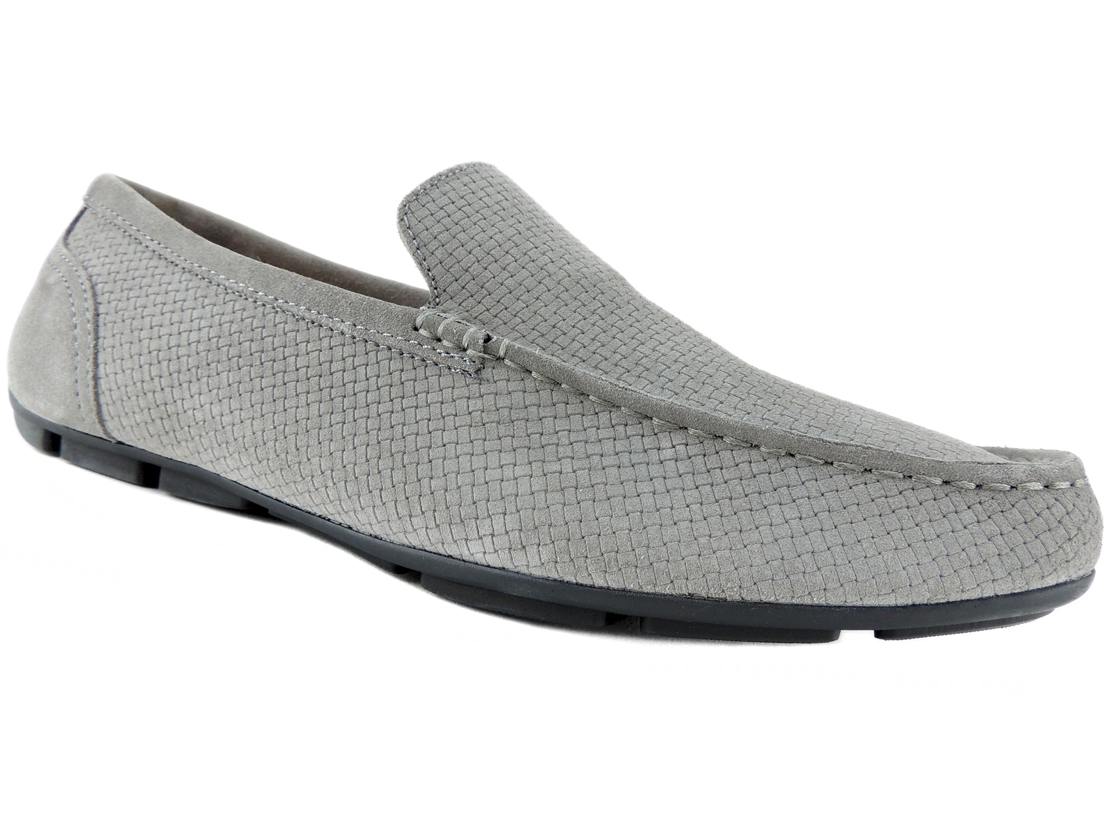 Alfani Men’s Kendric Textured Drivers Tornado Grey Suede Size 10 M