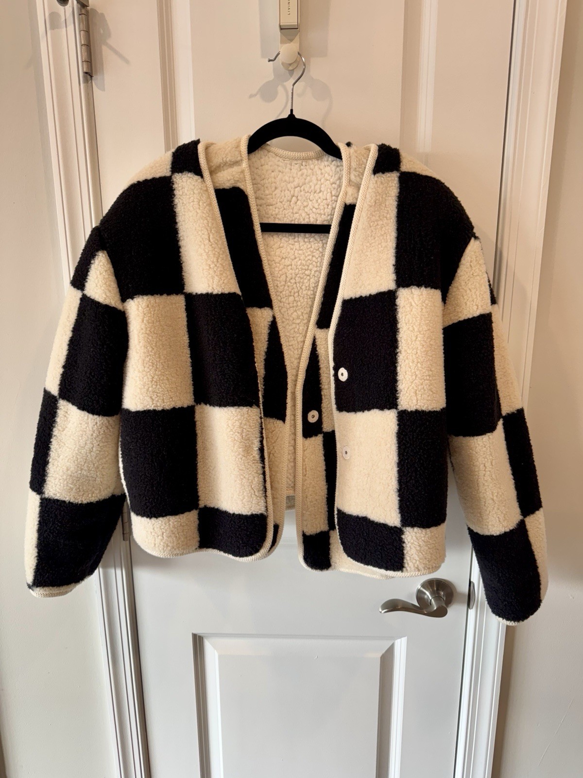 Source Unknown Women’s Viral Jacket & Vest Bundle Black Cream Checkerboard