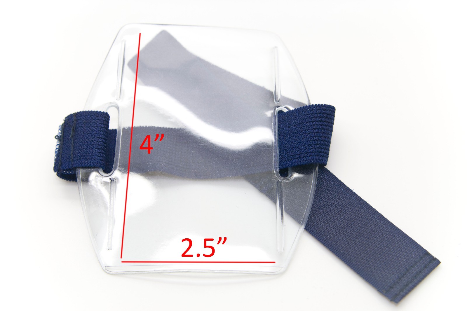 5 Pack – Arm Band Photo ID Badge Holder with Elastic Black/Navy/White Strap