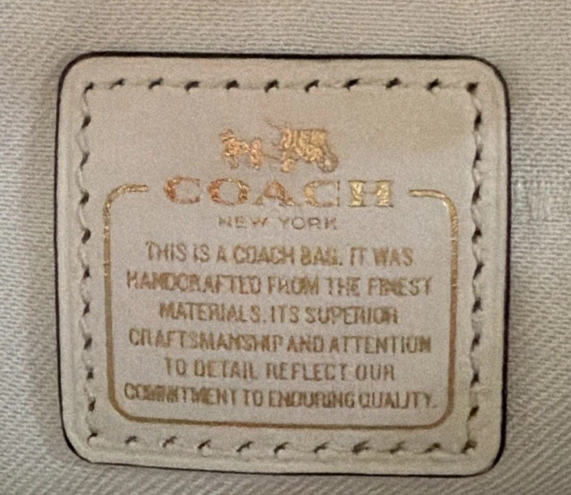 Coach Swagger 27 Carryall 36235 Chalk Pebbled Leather Satchel Crossbody w/Strap