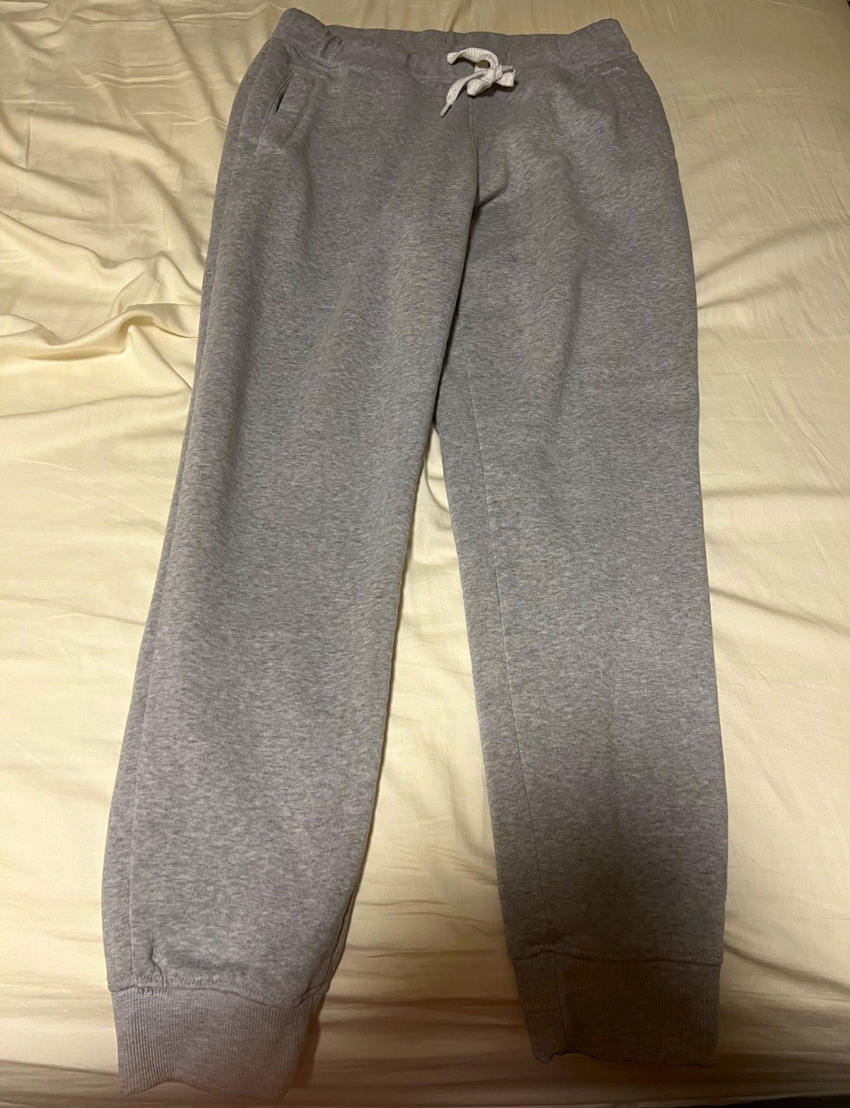 SA Active Men’s Gray Fleece Jogger Pants XL Drawstring Elastic Waist Tapered
