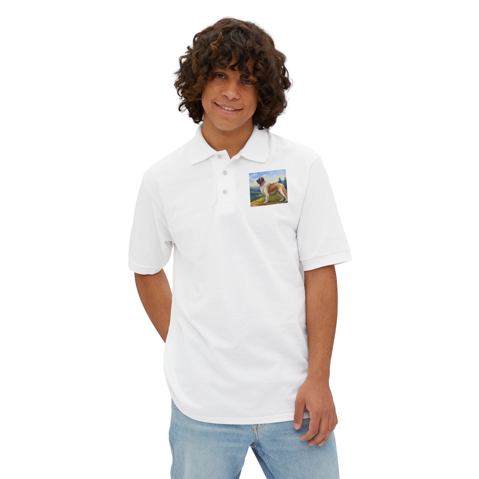 Anatolian Shepherd #2 Men’s Piqué Polo Shirt