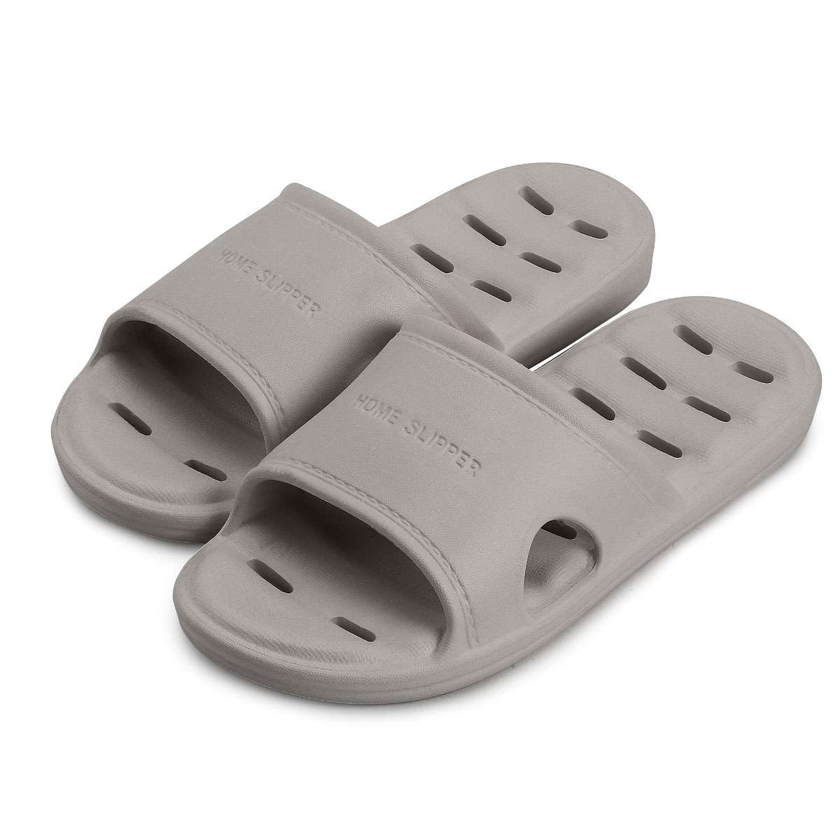 Unisex Anti-slip Soft Light Shower Slippers Bathroom Hollow Flat Sandals Shoes