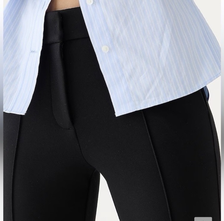 J. Crew Mario Bellucci Italian Cropped Ankle Pants Black Front Leg Seam Sz 2