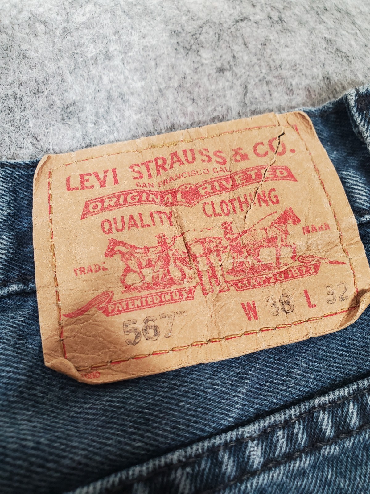 Levi’s 567 Low Loose Boot Mens Size 38×32* Baggy Y2K Skater Distressed