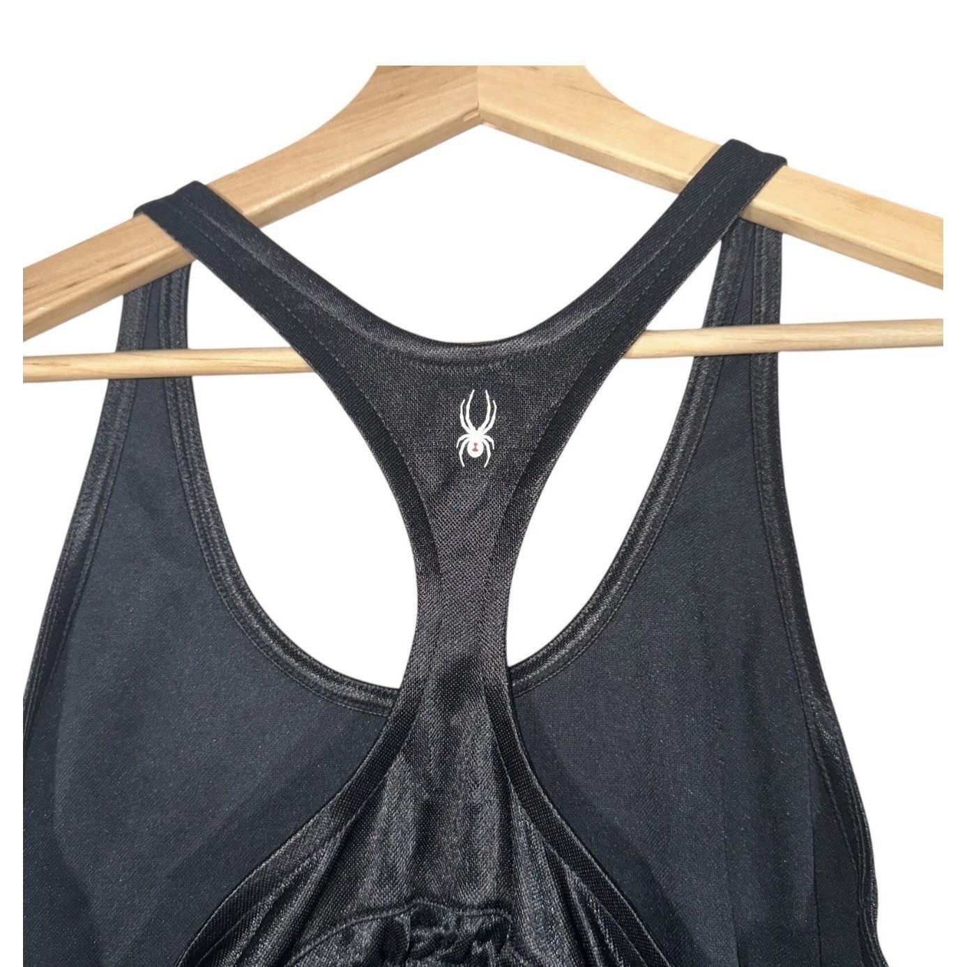 Spyder Active Tank Top Women Sz S Black Racer back Summer Workout Athleisure