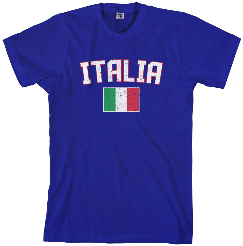 Threadrock Men’s Italia Flag T-shirt italy rome italian soccer