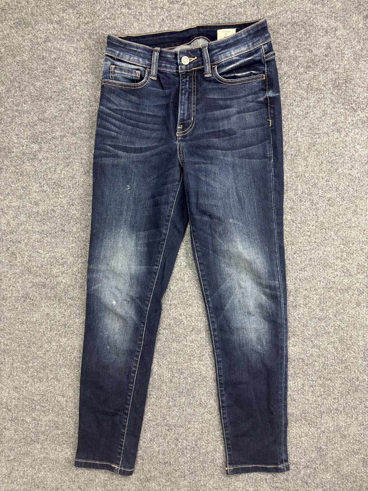 Bridge By Gly Jeans Womens 26 Blue Medium Wash Curvy High Rise Ankle Skinny