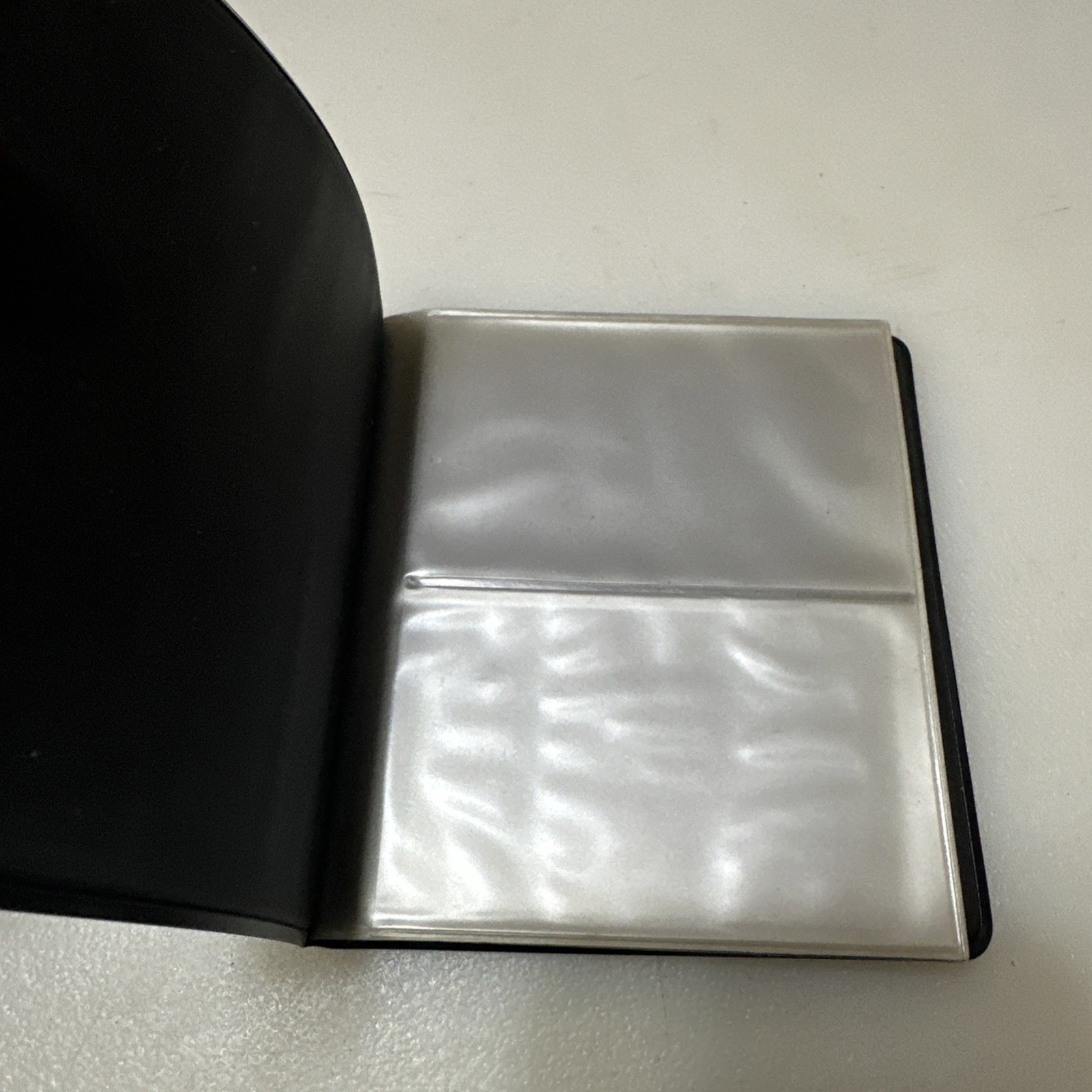 NOS Vintage Plastic Wallet insert ID-Card Picture holder, Holds 28-56 Cards