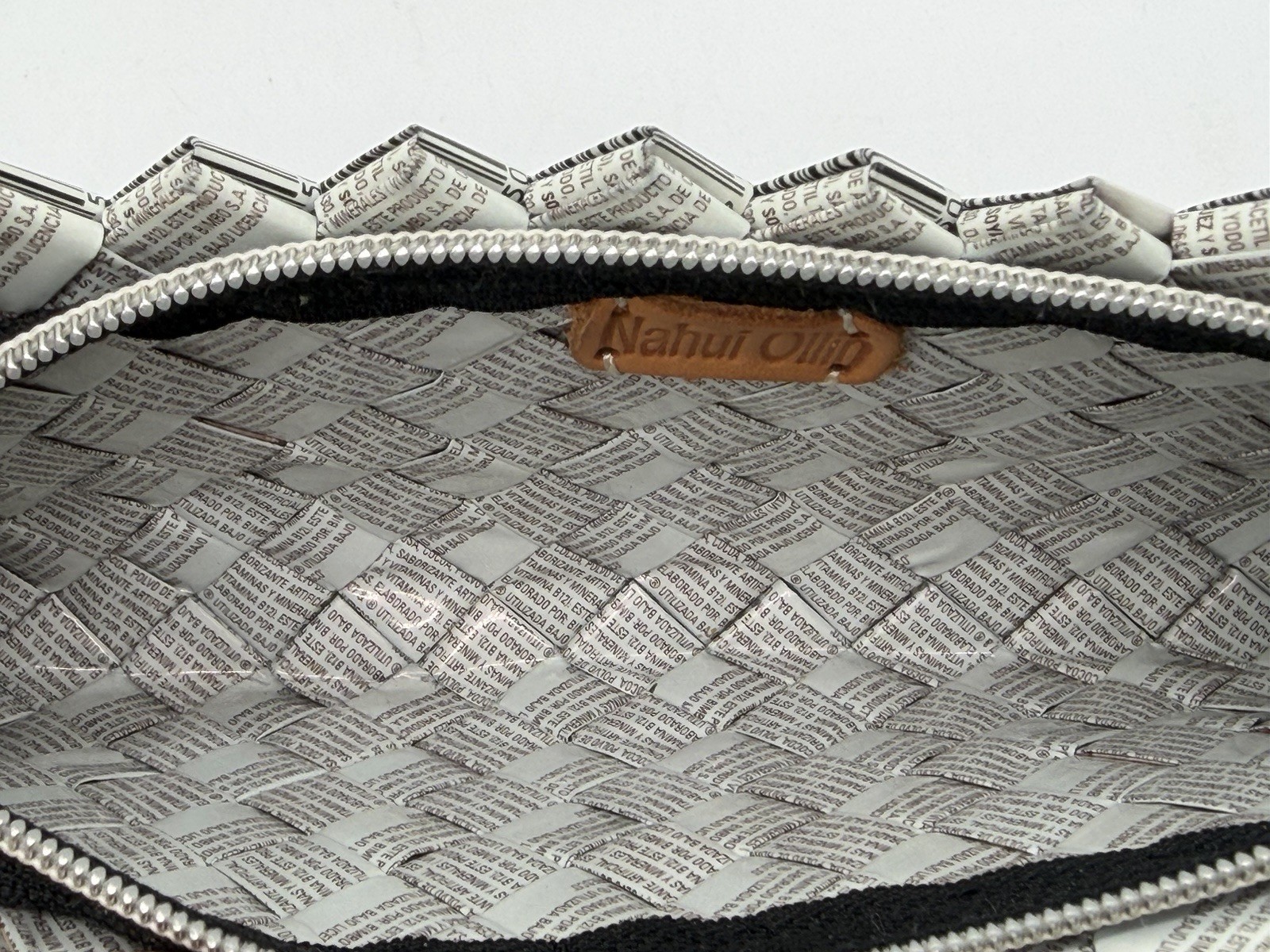 Nahui Ollin Barcode Candy Wrapper Clutch Bag