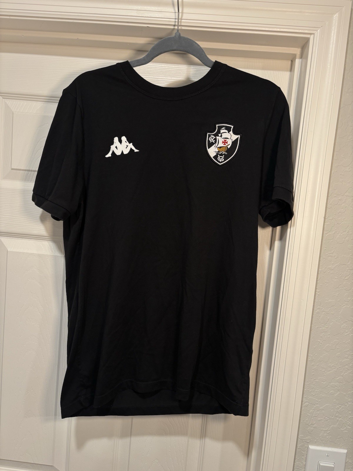 Kappa Vasco Men’s Black Logo Graphic Print Short Sleeve T-Shirt Size Large