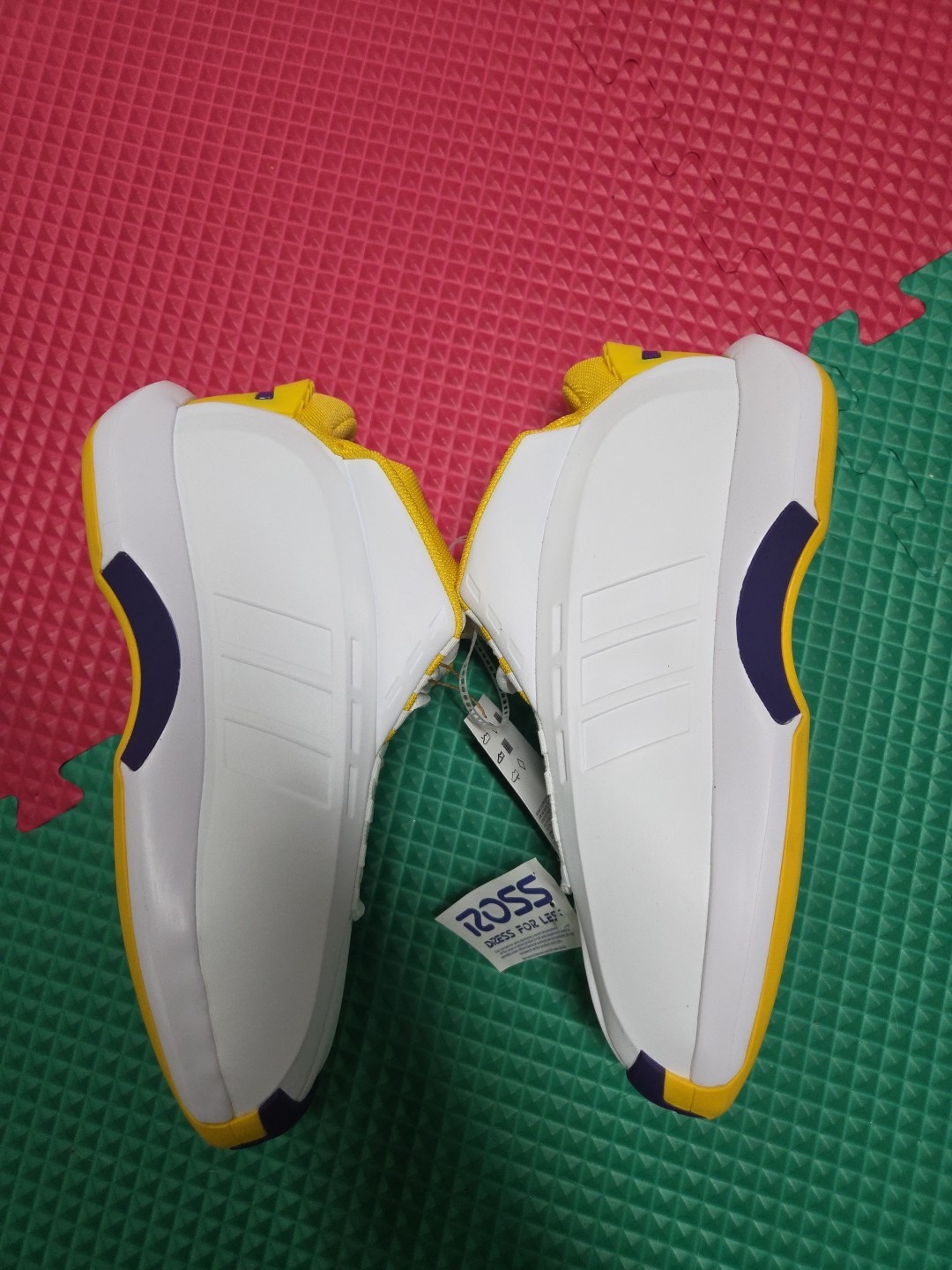 Adidas Crazy 1 Lakers Kobe Size 10 1/2 White Purple Yellow