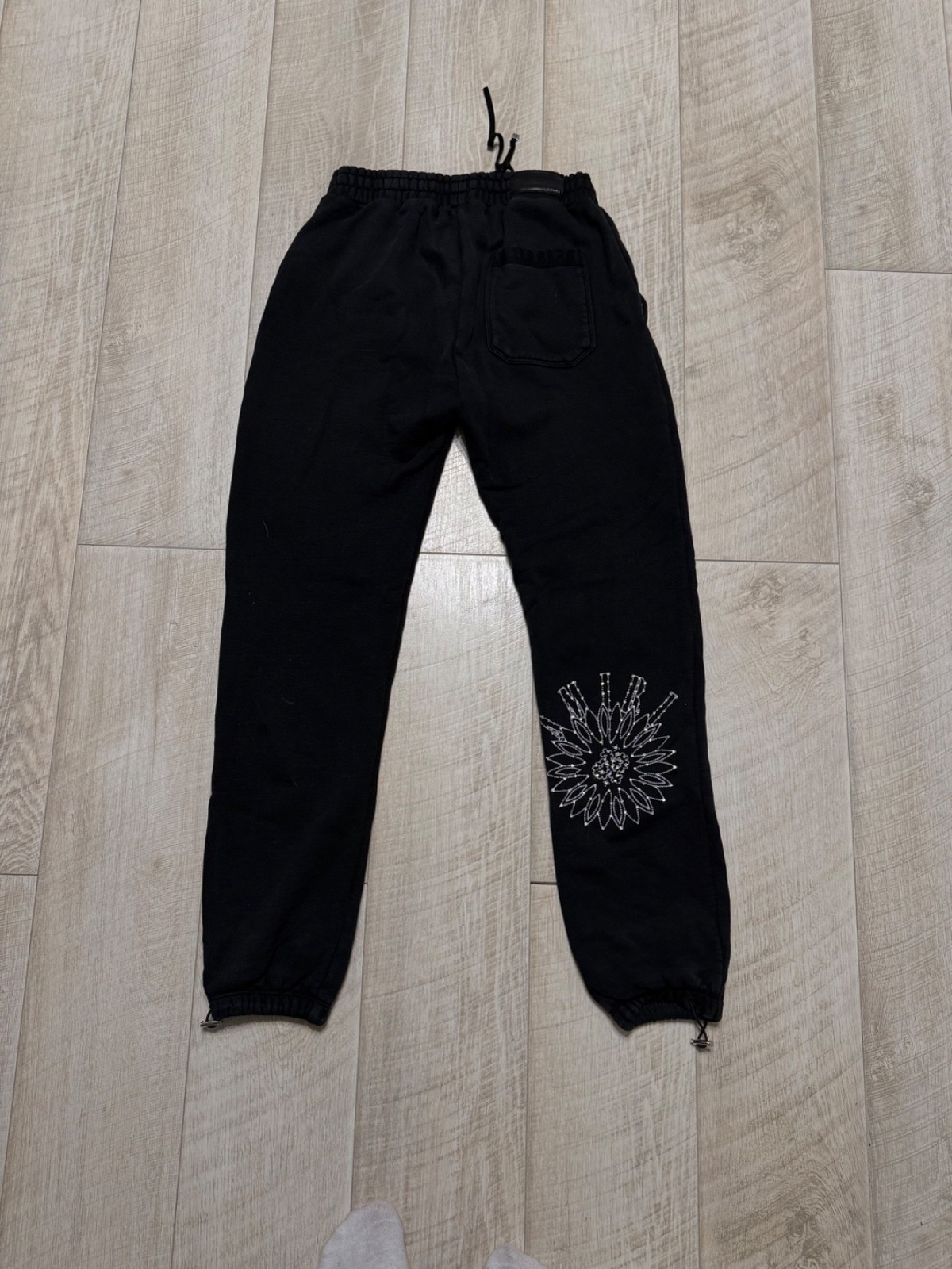 Size 34/L – AMIRI Crystal Stick Poke Sweatpants Black