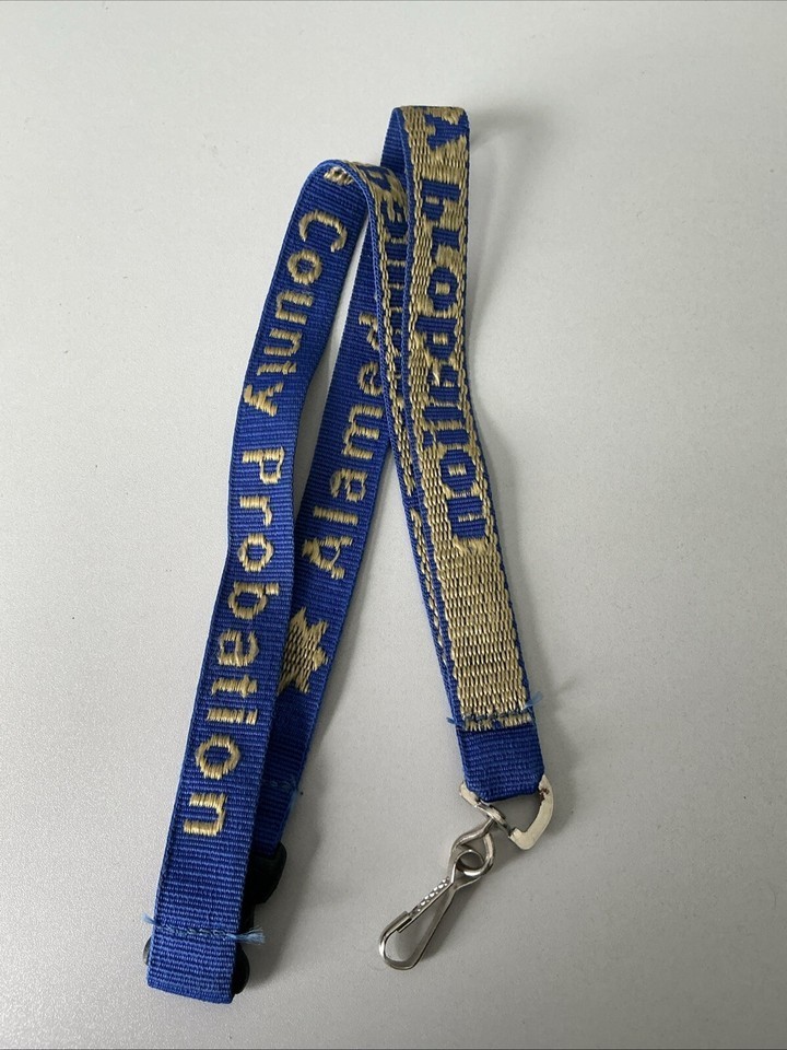 Alameda County Probation Department Blue & Gold Lanyard Oakland CA