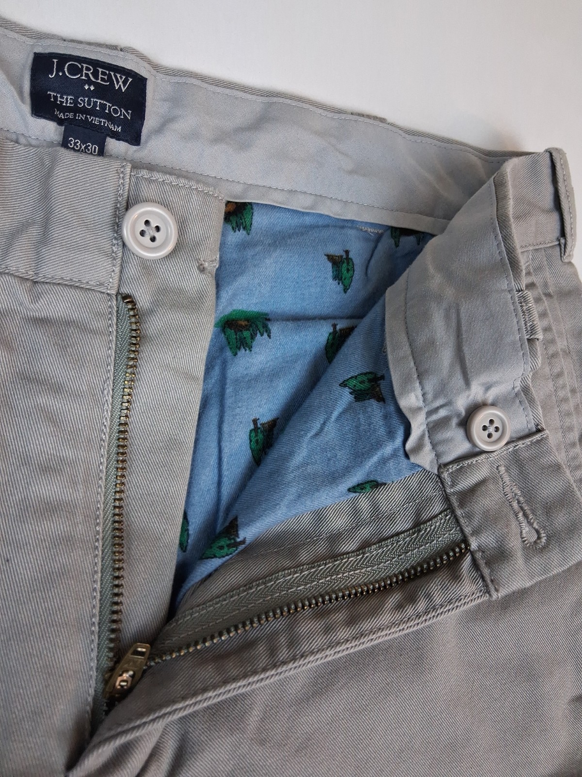 J.Crew The Sutton Chino Pants Structured Midrise Gray Men’s Size 33X30