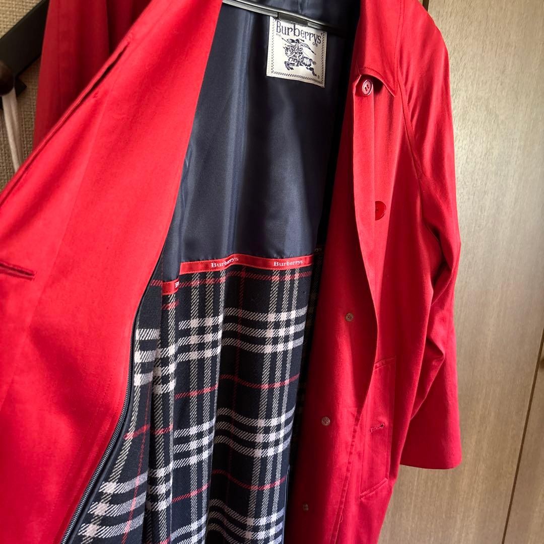 Burberrys Long Coat Red Nova Check