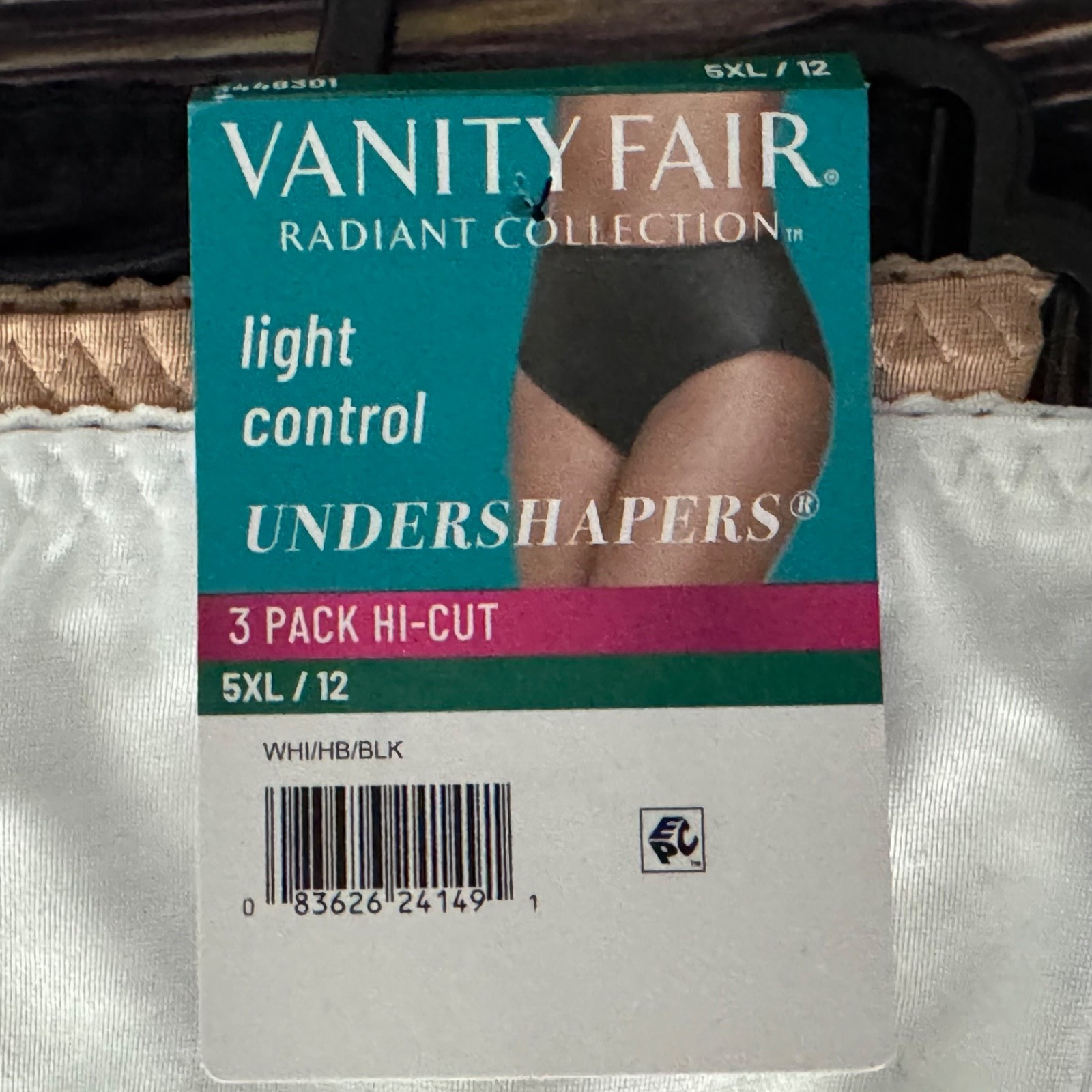 Vanity Fair 3 Pack Plus Size 5XL/12 Radiat Collection Light Control Undershapers