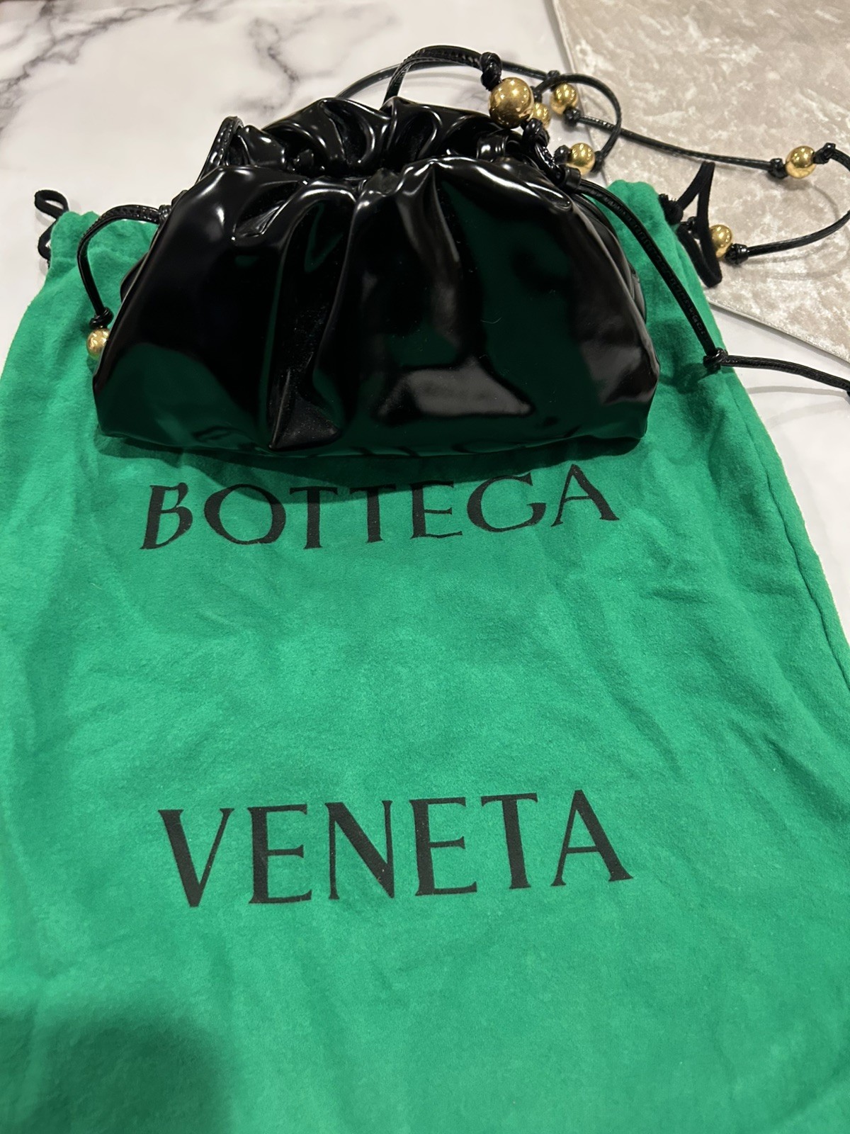 Bottega Veneta Mini Pouch Nero Leather