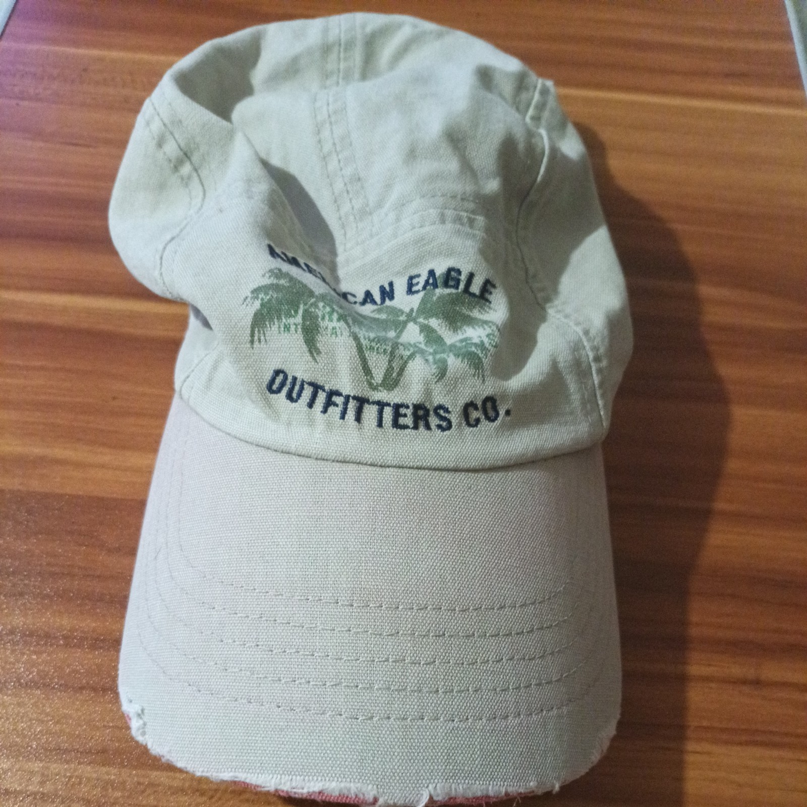 Vtg American Eagle Outfitters Palm Tree Dad Hat Distressed Made in Taiwan Y2K