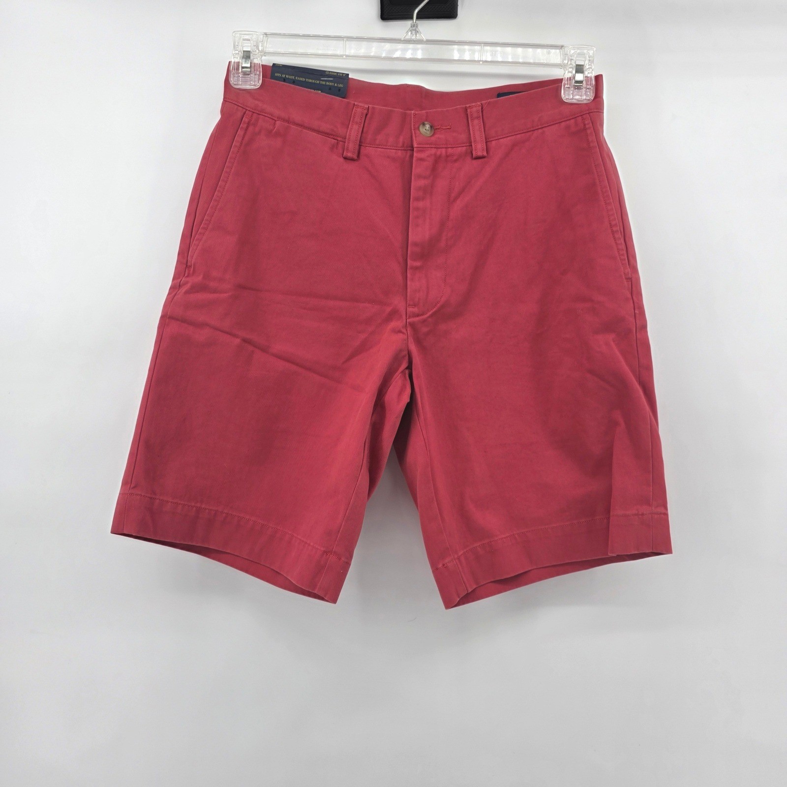 NWT Polo Ralph Lauren Classic Fit 9 Inch Chino Shorts Mens 29 Nantucket Red