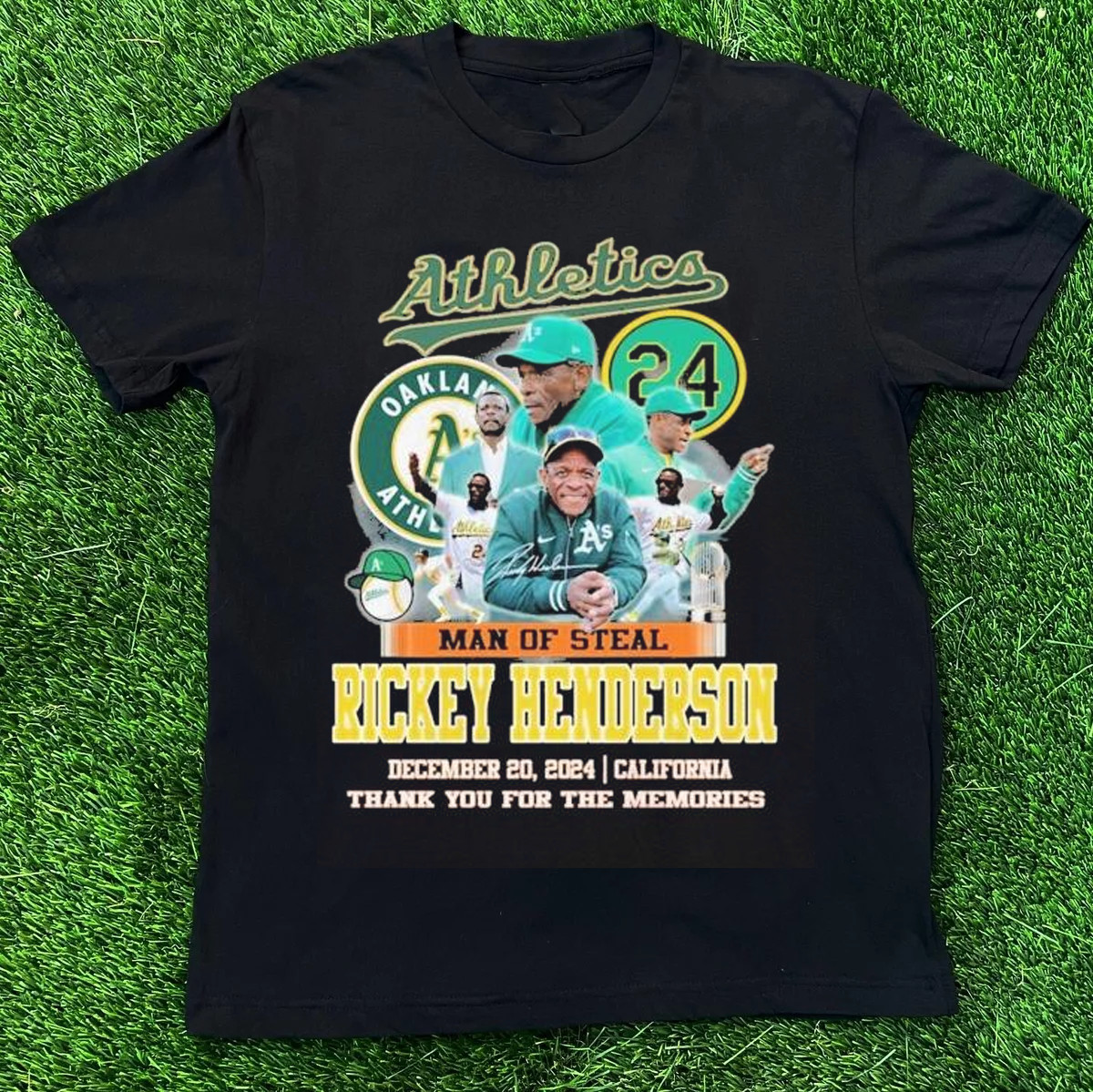 Rickey Henderson Man Of Steal Thank You For The Memories Shrit AC2612
