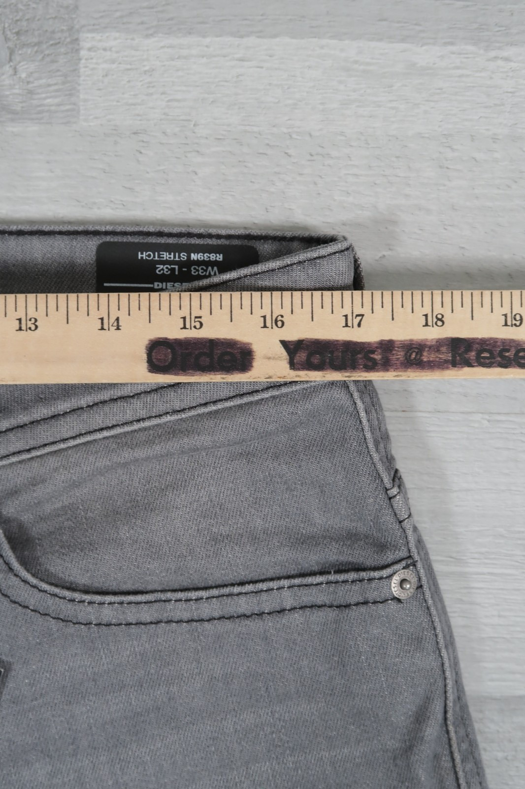Diesel Jeans THOMMER-X Mens Stretch Slim Skinny Grey Jeans W33 L32 Wash R839N