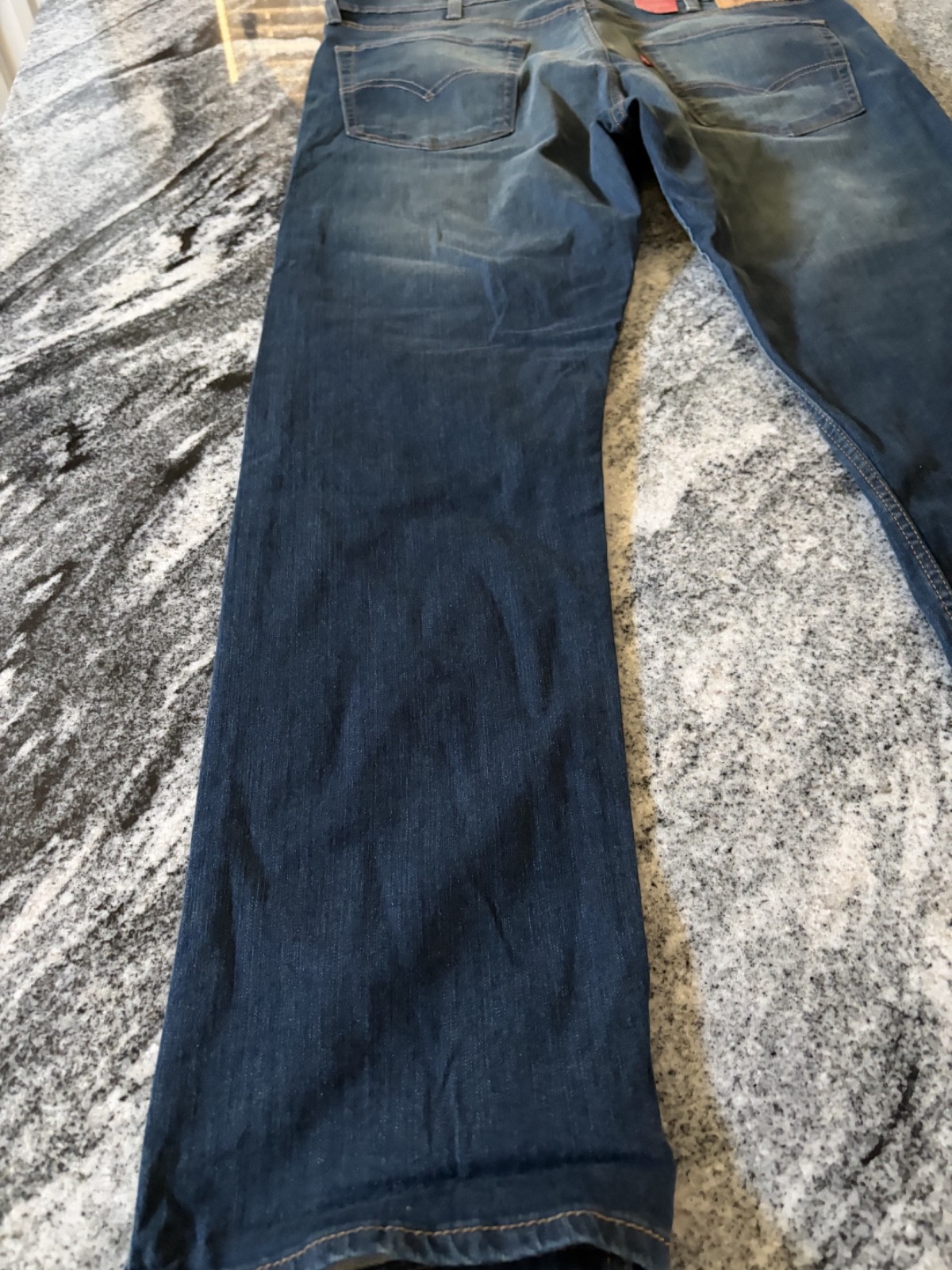 NEW WITH TAGS Levi’s 513 Slim Straight Jeans Mens 38×32 Blue Denim Stretch