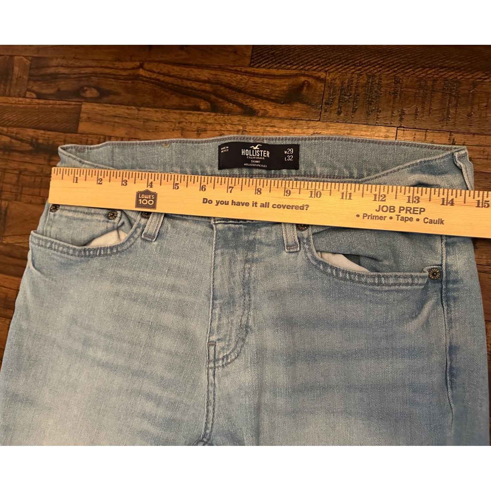 HOLLISTER Men’s W29 L32 Epic Flex SKINNY Light Wash Denim Jeans Stretch