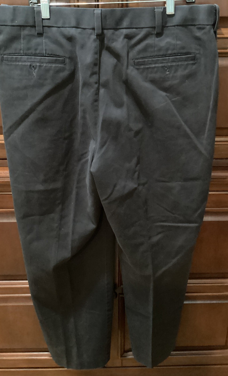 SAVANE TAILORED 2U COMFORT WAISTE MEN’S CHINO PANTS BLACK 38/29 COTTON EUC