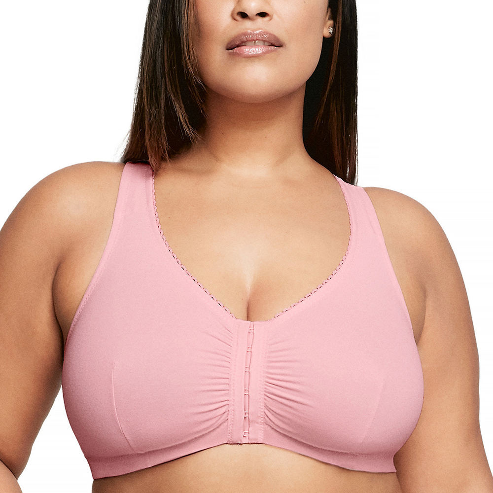 Glamorise Front Closure Cotton T-Back Comfort Bra