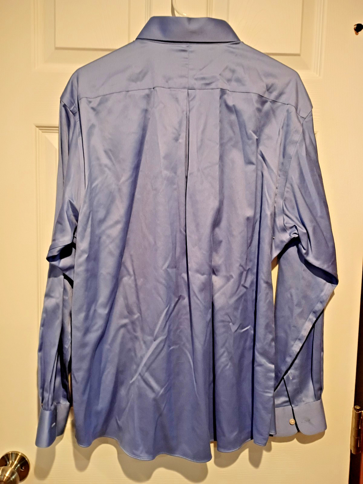 MURANO men’s liquid cotton blueish purple button up shirt Size 17/35