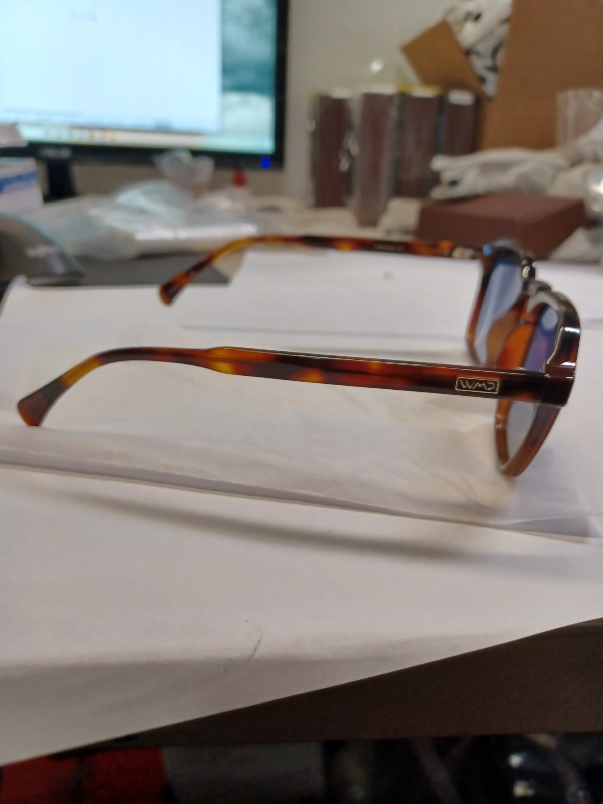 WMP Francis Brown Tortoise / Gradient Blue Lens 52-21-143 Sunglasses