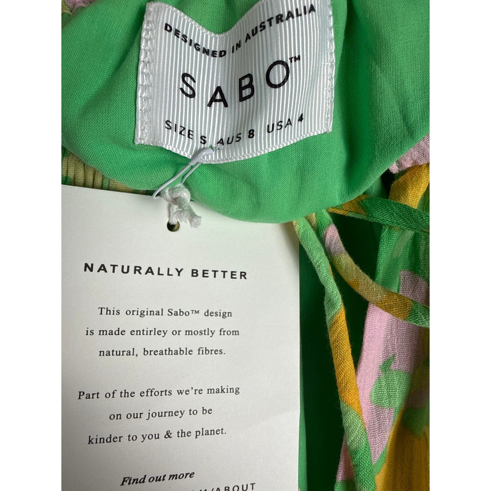 Sabo Milo Dress Juniper Green Size Small