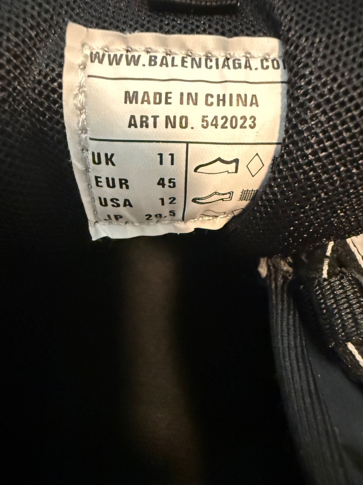 Size 12 – Balenciaga Track Triple Black