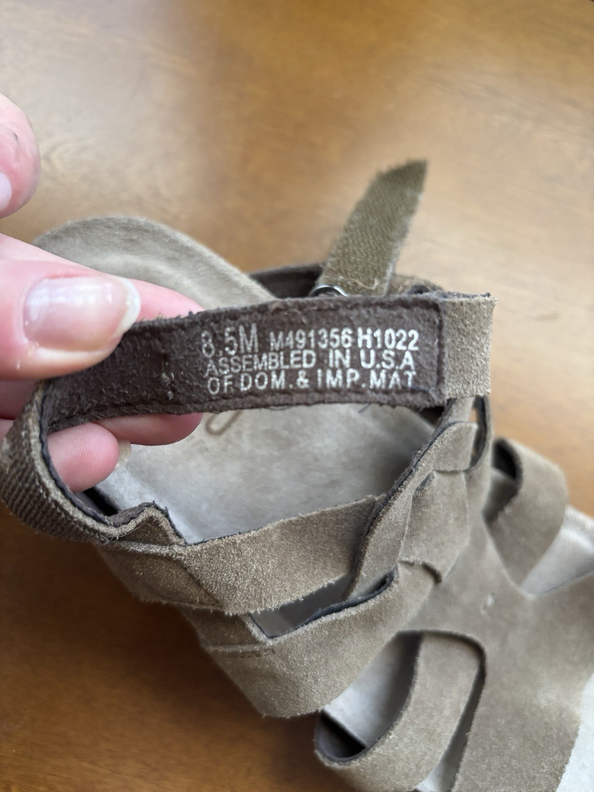 Munro Corine Sandals Brown Suede Slingback Cork Arch Support Footbed Women 8.5