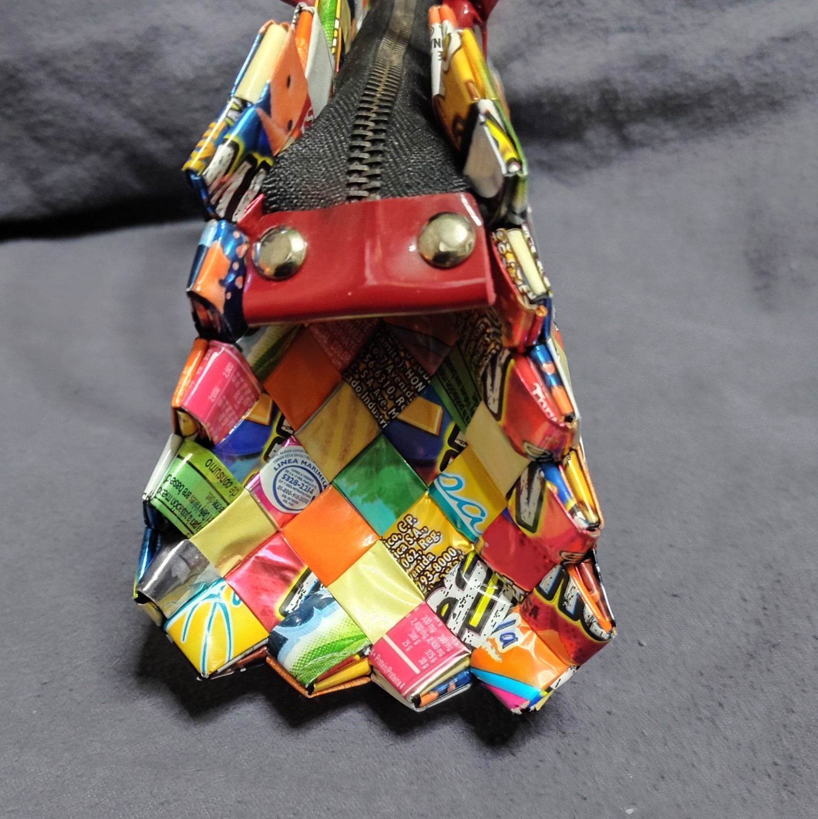 Nahui Ollin Multicolor Woven Candy Wrapper Bag