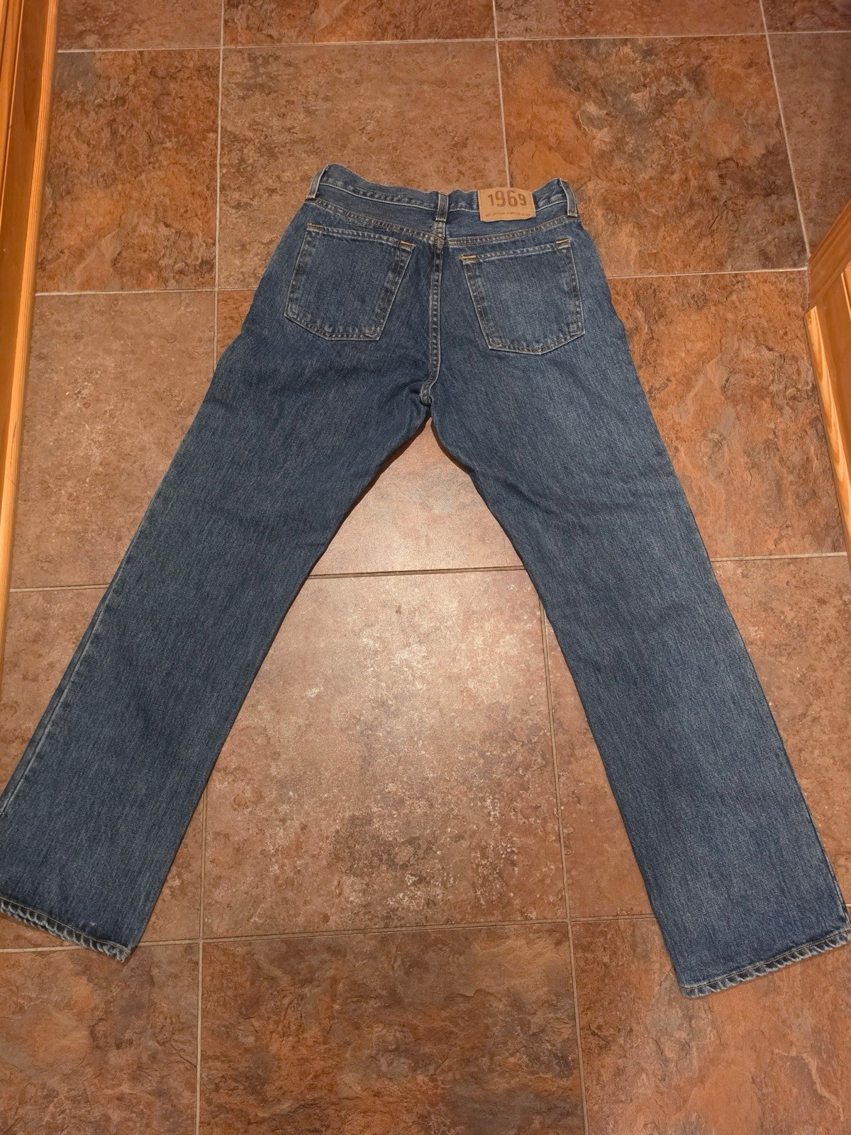 Y2K Gap 1969 Men’s Easy Fit (Size 29/30) Straight Blue Denim Jeans Cotton