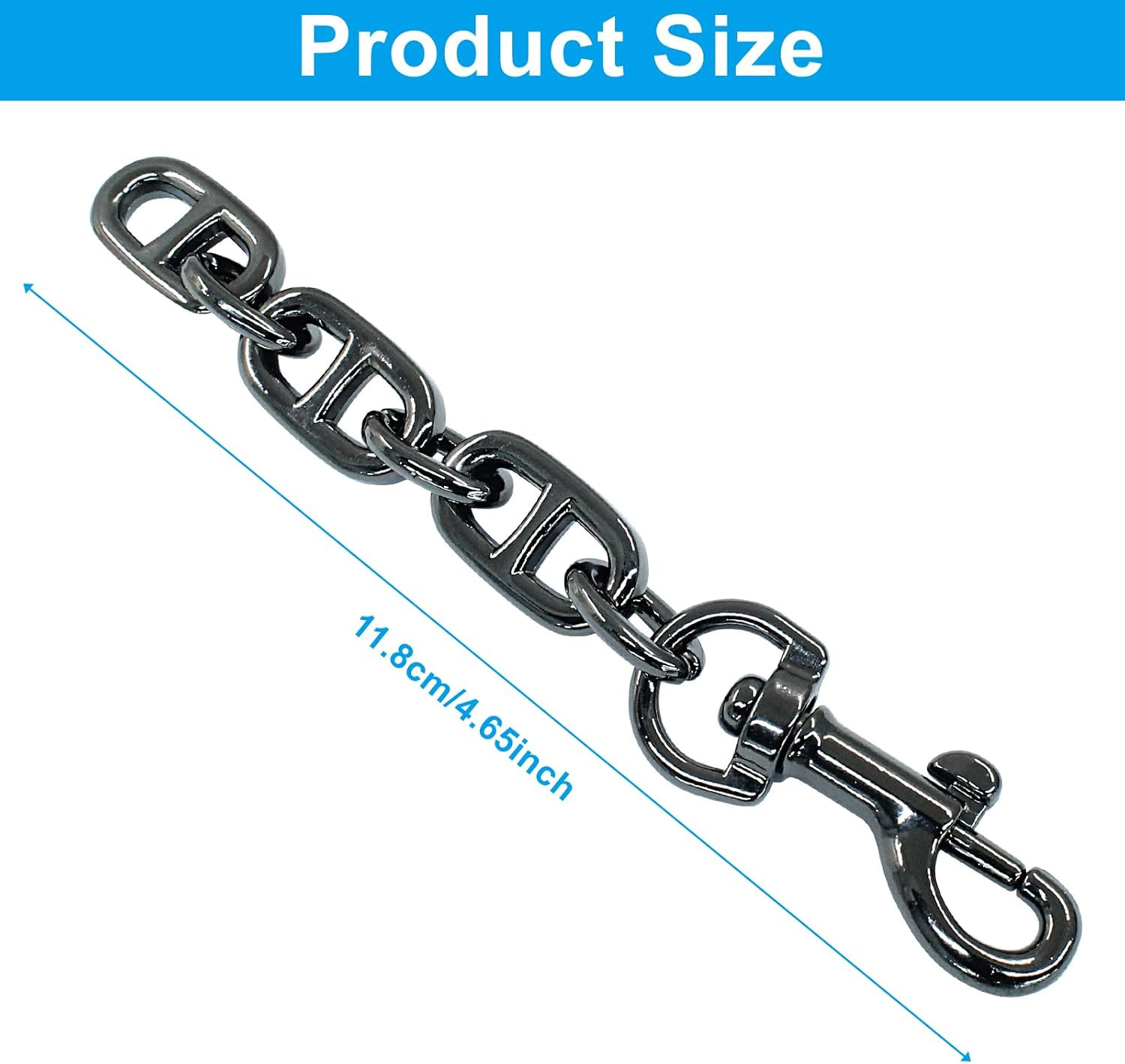 2Pcs Purse Strap Extender, 4.7 Inch Bag Extender Chain, Metal Chain Strap Extend