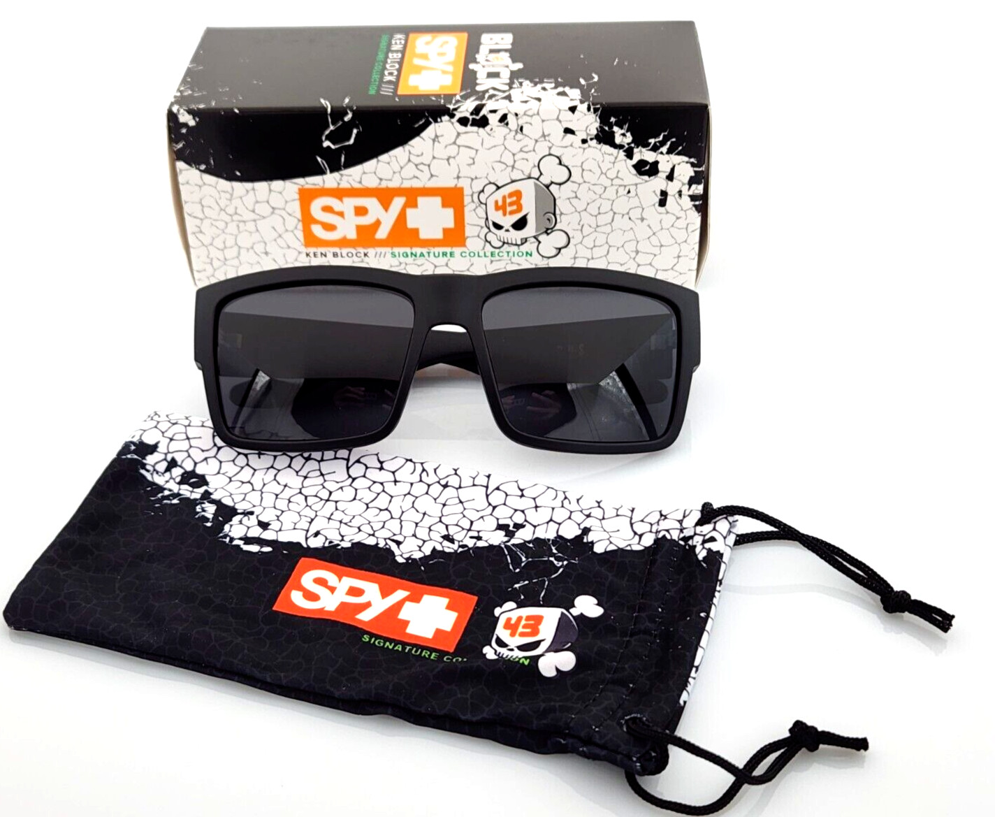 Spy+Optic Cyrus Polarized Sunglasses Matte Black Dark Smoke Lens NEW B-Stock